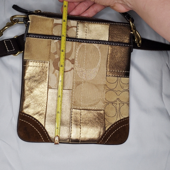 Coach patchwork brown beige tan multimedia crossbody bag - Picture 7 of 7